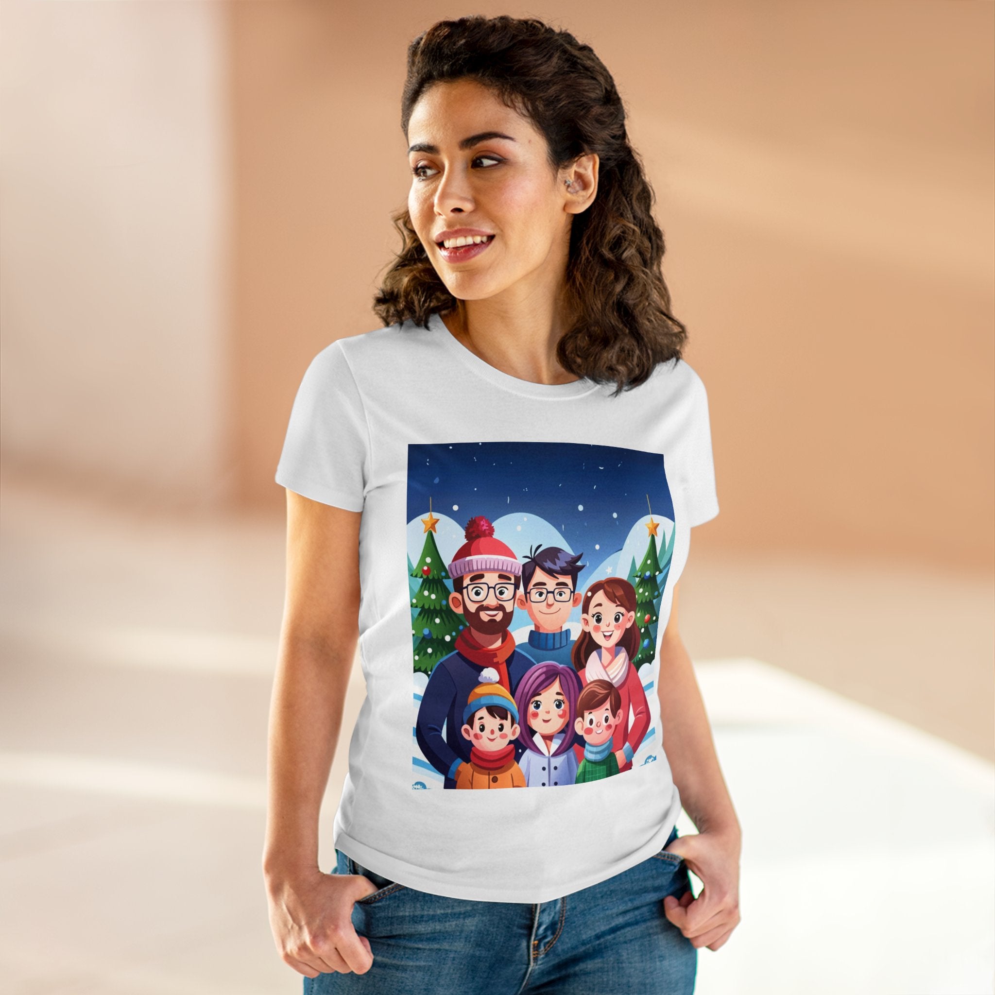 Happy Christmas Day Women's Midweight Cotton Tee